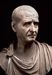 Popiersie cesarza Decjusza (rzeźba z marmuru, III w.) autorstwa Roman