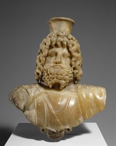 Popiersie Serapisa, 100-150 ne (alabaster) autorstwa Roman