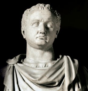 Popiersie Wespazjana (Titus Flavius Vespasianus) (9-79 ne) Cesarz rzymski Rzym, musei capitolini - Popiersie cesarza Flawiusza Wespazjana (9-79 ne) - Rzeźba w marmurze, cywilizacja rzymska - Museo Capitolino Rzym autorstwa Roman