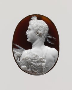Portret kamea cesarza Augusta, c.41-54 AD (sardonyx) autorstwa Roman