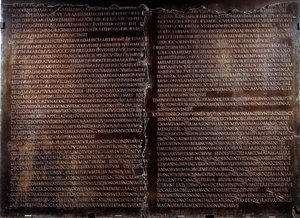 Stół Claudienne: przemówienie Claude (Claudius lub Clodio autorstwa Roman