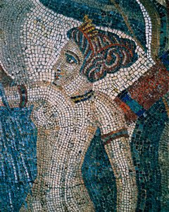 Kąpiąca się Diana, II-III wiek (mozaika) autorstwa Roman