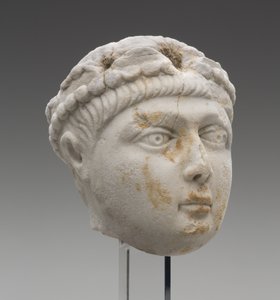 Głowa cesarza Honoriusza jako dziecko, koniec IV wieku naszej ery (marmur) autorstwa Roman