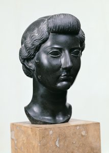 Głowa Liwii (ok.55 BC-AD 29) (bazalt) autorstwa Roman