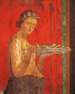 Obrzędy inicjacyjne kultu Dionizosa, fresk z Villa Dei Mysteri autorstwa Roman