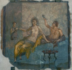 Młodość i hetera. Z Herkulanum. Około AD 50-79 autorstwa Roman