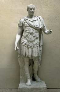 Jules Cesar (Julius Caesar) (100-44 pne) Rzeźba - Muzeum Cywilizacji Rzymskiej, Rzym autorstwa Roman