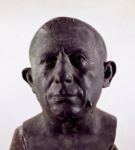 Lucius Caecilius Lucundus, bankier z Pompei (popiersie z brązu, ok. 20-62 ne) autorstwa Roman