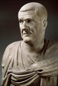 Marmurowa Statua Cesarza Maximinusa Thraxa (173-238) - Rzym, Musei Capitolini - Popiersie Cesarza Maximinusa Thraxa - Marmurowa rzeźba - Rzym, Musei Capitolini autorstwa Roman