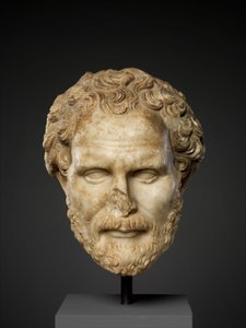 Marmurowa głowa Demostenesa, II wne (marmur) autorstwa Roman