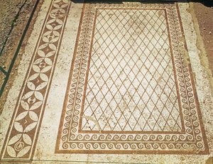 Mozaikowa posadzka z Domu Mesjasza (mozaika) autorstwa Roman