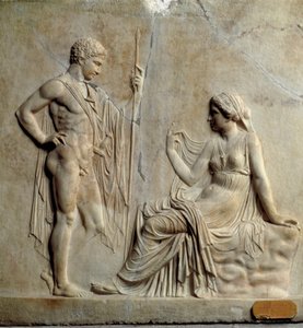 Sztuka neo-poddasza (neo-poddasze): płaskorzeźba przedstawiająca mit Telefus (Telephus) I wpne. Z Ercolano (Herculanus) Neapol, Museo Archeologico Nazionale autorstwa Roman