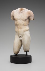 Nagi męski tors (marmur) autorstwa Roman