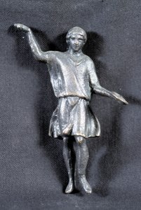 Statuetka Offrande z brązu, kol. prywatny, II wiek. Przypuszczalnie przez pielgrzymów w świątyni Marsa. autorstwa Roman
