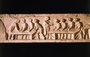 Relief przedstawiający piekarnię, z grobu Eurysaces the Baker, Porta Maggiore, Rzym, 50-20 pne autorstwa Roman