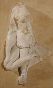 Relief przedstawiający ciało kobiety, Tunezja (stiuk) autorstwa Roman