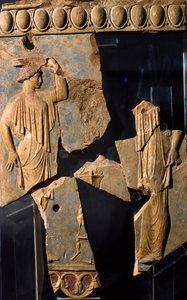 Płaskorzeźba z terenu świątyni Apollina, Palatyn, Rzym (terakota) autorstwa Roman