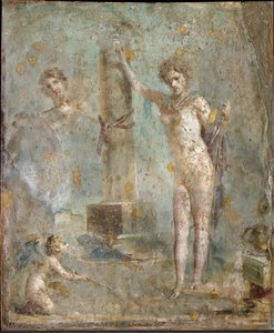Sztuka rzymska: „Narcyz” Fresk z Pompei, Narodowe Muzeum Archeologiczne, Neapol autorstwa Roman