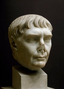 Sztuka rzymska: ""marmurowa głowa cesarza Trajana (Marcus Ulpius Traianus) (53-117 ne)"""muzeum Ostia, Włochy - Portret cesarza Trajana (Marcus Ulpius Traianus) (53-117 ne) - Rzymska rzeźba marmurowa, Epoka cesarska, II wiek n.e. - Muzeum Archeologiczne, autorstwa Roman