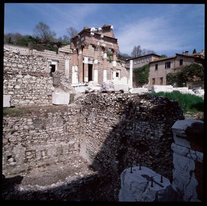Sztuka rzymska: widok stolicy (capitolium), 73 AD, Brescia, Włochy autorstwa Roman