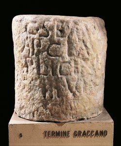 Cywilizacja rzymska, kamień graniczny, który wyznaczał działki wyznaczone przez prawa Gracchiego autorstwa Roman