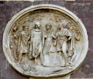 Roundel przedstawiający Hadriana, z Łuku Konstantyna (marmur)