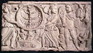 Sezon Sarkofag z Menorą (marmur) autorstwa Roman