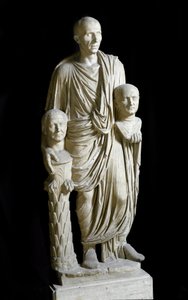 Statua Barberini: Patrycjusz niosący popiersia dwóch przodków autorstwa Roman