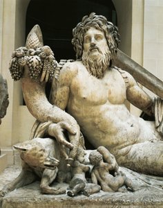 Posąg przedstawiający Tyber (marmur) autorstwa Roman