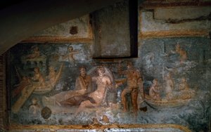 Powrót Prozerpiny z Zaświatów, II-III w. (fresk) autorstwa Roman