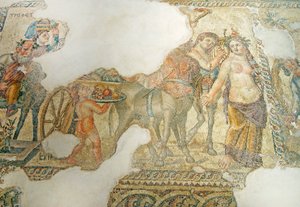 Triumfalna procesja Dionizosa, Dom Aionu, Pafos, Cypr (mozaika) autorstwa Roman