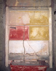 Dekoracja ścienna, Pompeje, Włochy (fresk) autorstwa Roman