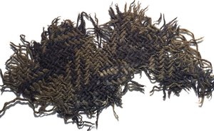 Fragment sukna wełnianego w prostą kratkę, z ust garnka zawierającego skarb rzymskich monet, z Falkirk, ok. 230 ne (wełna) autorstwa Roman