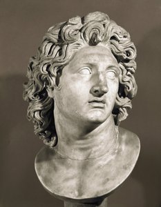 Popiersie Aleksandra Wielkiego (356-323 pne), króla Macedonii i zdobywcy Persji. Rzymska kopia greckiego oryginału, marmurowa rzeźba. Muzeum Kapitolińskie, Rzym