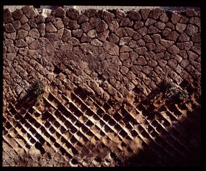 Szczegół konstrukcji rzymskich (Opus mieszany lub Opus vagecum i kompleks Opus) V wiek pne-I wiek ne autorstwa Roman Roman