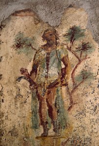 Fresk erotyczny z Lupanar w Pompejach (Lista Światowego Dziedzictwa UNESCO autorstwa Roman Roman