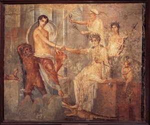 Fresk przedstawiający Io w Canopus w Egipcie, pocieszony przez Izydę z domu księcia d