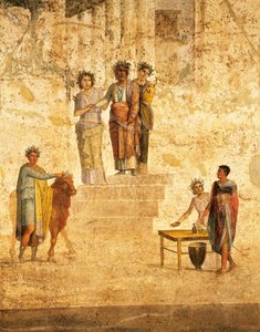 Fresk przedstawiający Jazona i Peliasa z Pompejów autorstwa Roman Roman