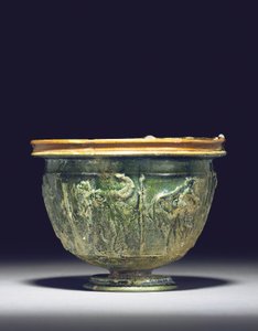 Czara, koniec I wpne - początek I wne (ceramika glazurowana ołowiem) autorstwa Roman Roman