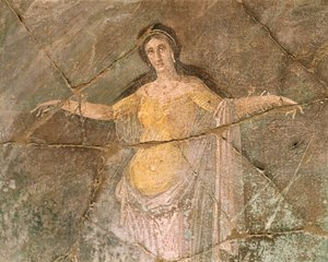 Włochy, Kampania, Region, Prowincja Neapol, Pompeje, Dom Księdza Amandusa, Fresk przedstawiający Andromedę autorstwa Roman Roman