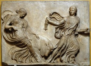 Płaskorzeźba attyki świątyni Nike Atena autorstwa Roman Roman