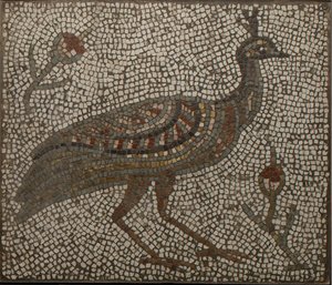 Mozaika z pawiem i kwiatami, III-IV w. (mozaika) autorstwa Roman Roman