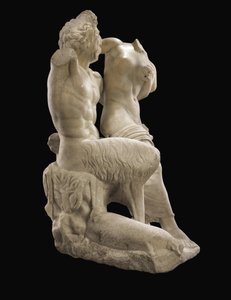 Pan i Hermafrodyta, ok. I wne (marmur) autorstwa Roman Roman