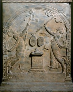 Sztuka rzymska: ołtarz grobowy przedstawiający dwie tańczące menady. Płaskorzeźba. Rzym, Museo Nazionale Romano autorstwa Roman Roman