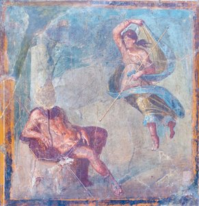 Selene i Endymion, 62-79 r. n.e., z Herkulanum (fresk) autorstwa Roman Roman