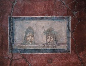 Dwie maski teatralne, I w. p.n.e.-79 r. autorstwa Roman Roman