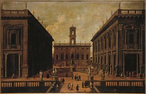 Widok na Piazza del Campidoglio, Rzym