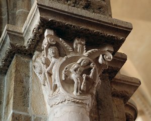 Waga (kapitał rzeźbiony) autorstwa Romanesque