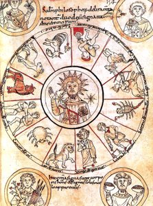 Słońce otoczone znakami zodiaku autorstwa Romanesque