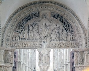 Opactwo Vezelay (89), błona bębenkowa bazyliki Santa Maria Magdalene. XII wiek